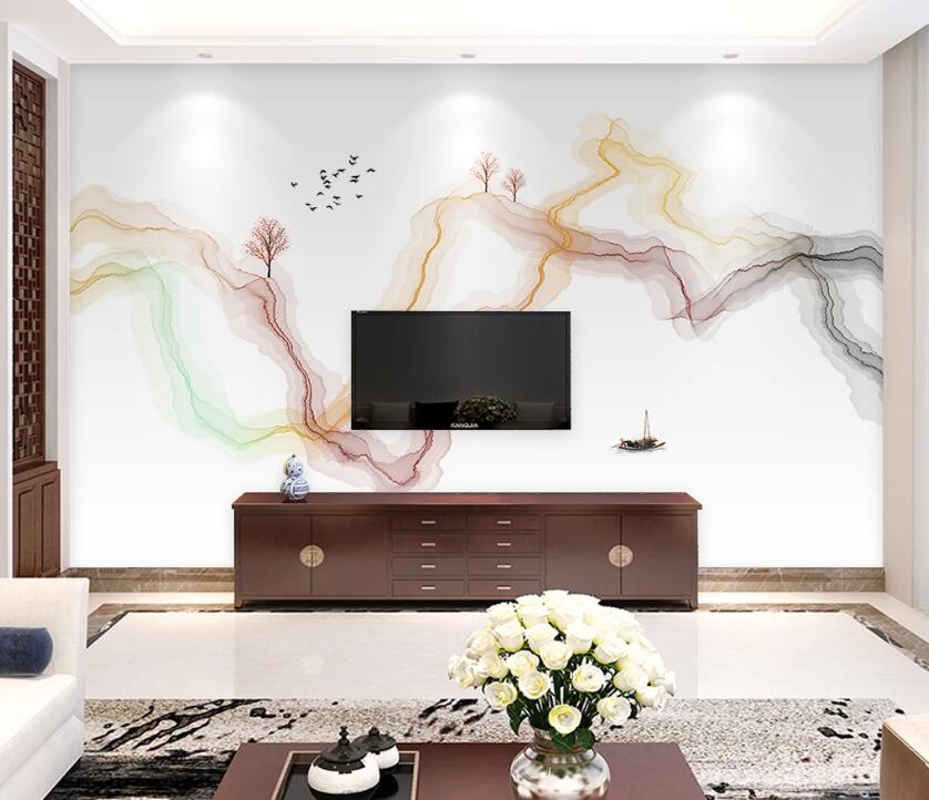 3D Abstract Bending WC1773 Wall Murals