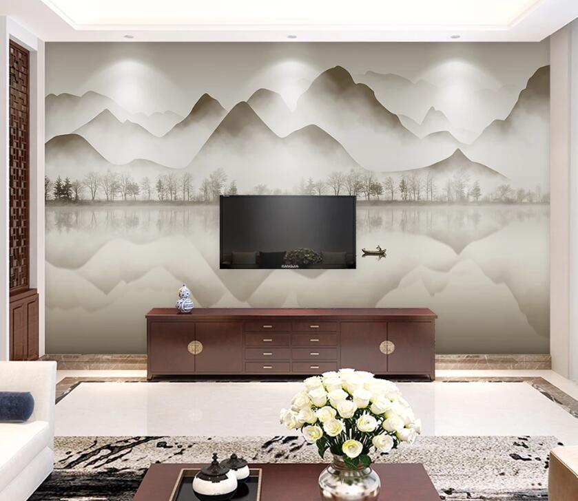 3D Mountain River WC91 Wall Murals Wallpaper AJ Wallpaper 2 