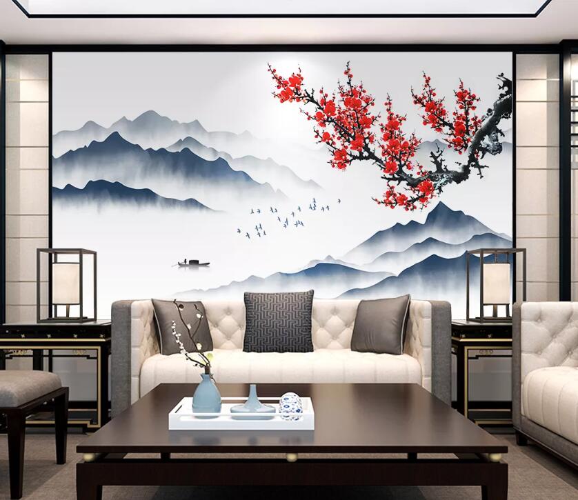 3D Mountain River WC71 Wall Murals Wallpaper AJ Wallpaper 2 