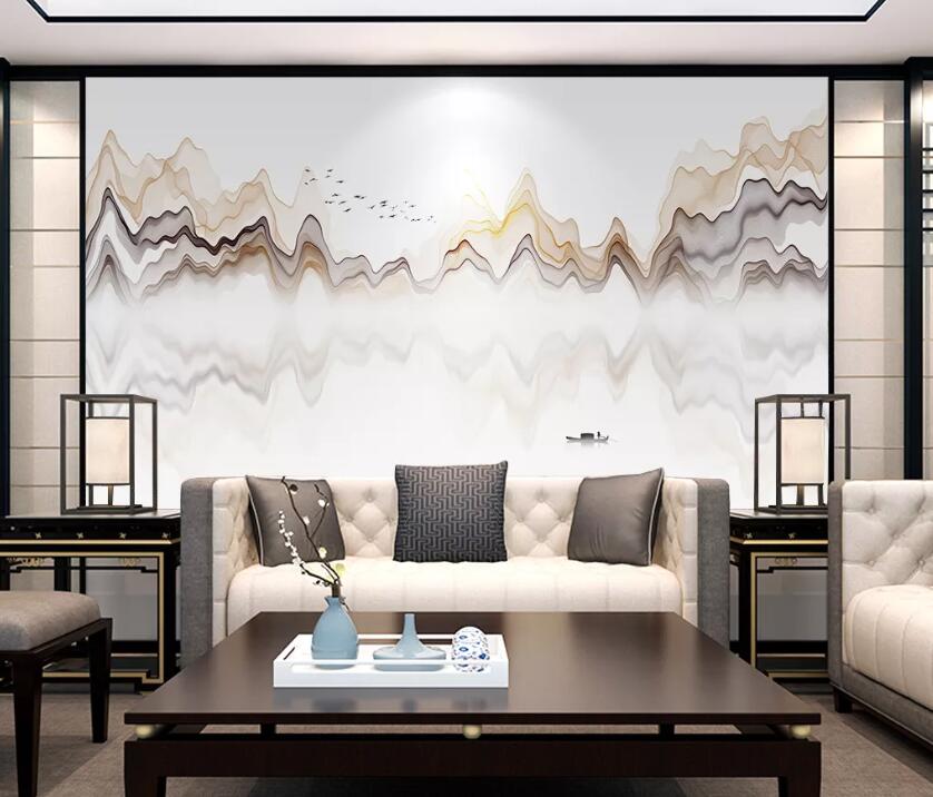 3D Reflection Wave WC1750 Wall Murals