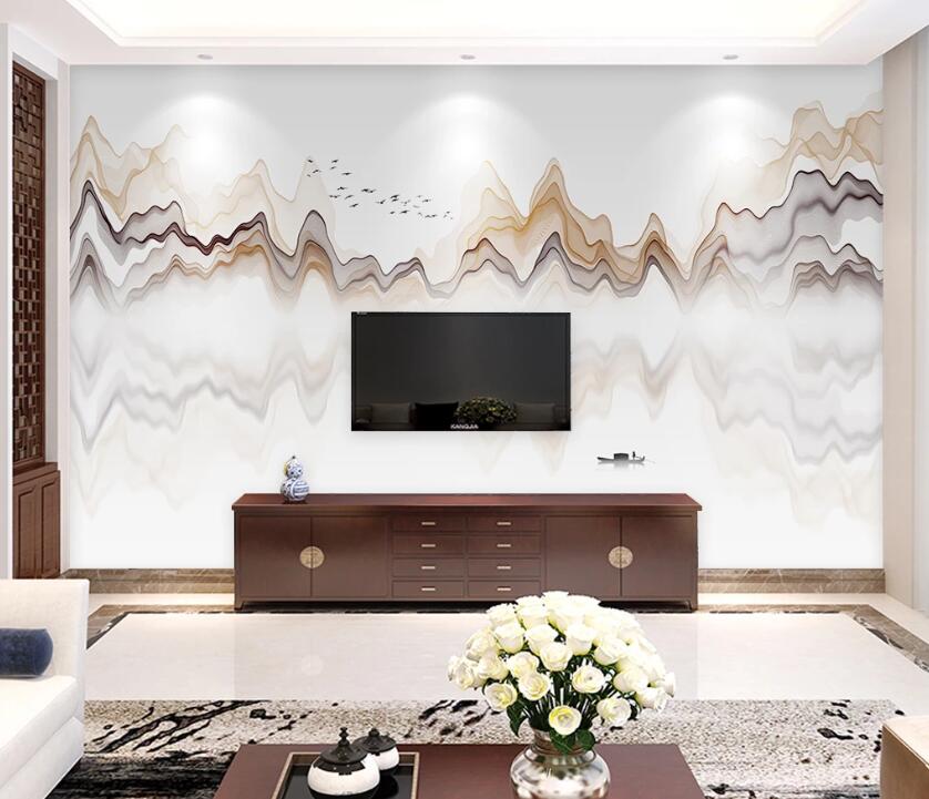 3D Reflection Wave WC1750 Wall Murals