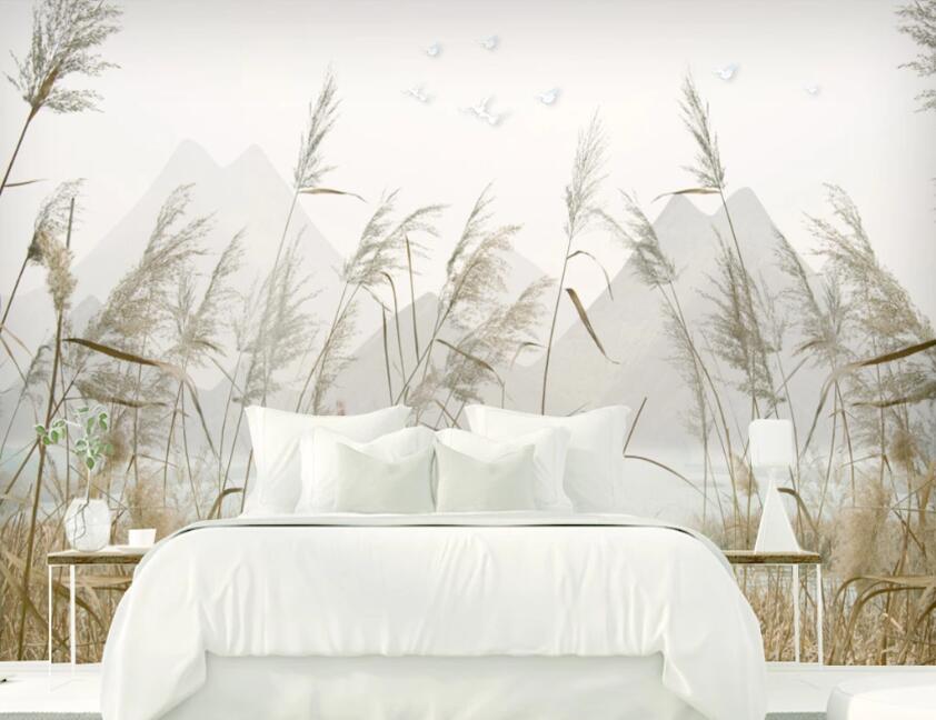 3D Reed Fluttering WC51 Wall Murals Wallpaper AJ Wallpaper 2 