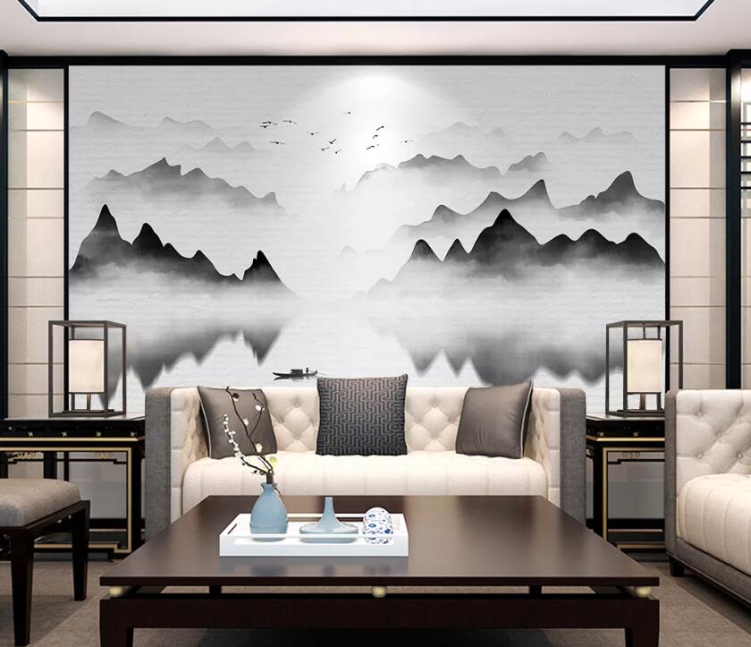 3D Misty Valley WC40 Wall Murals Wallpaper AJ Wallpaper 2 