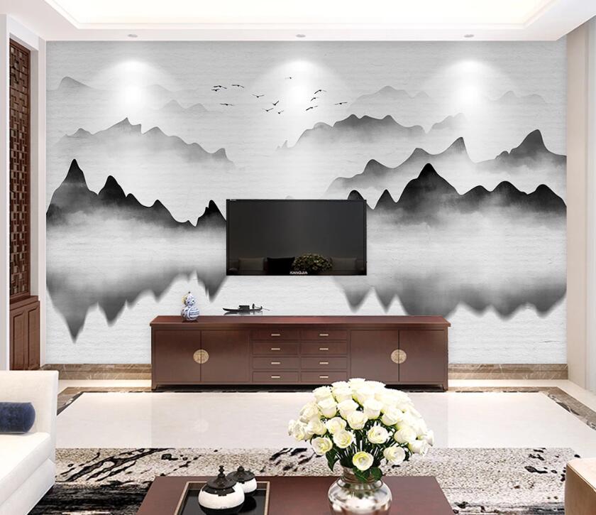 3D Misty Valley WC40 Wall Murals Wallpaper AJ Wallpaper 2 