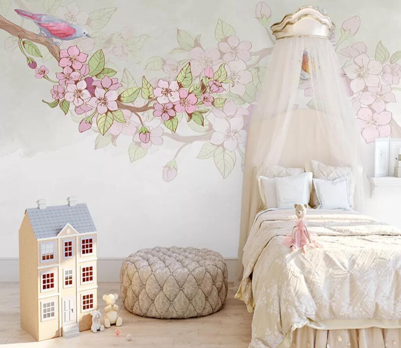 3D Pink Flowers WC54 Wall Murals Wallpaper AJ Wallpaper 2 