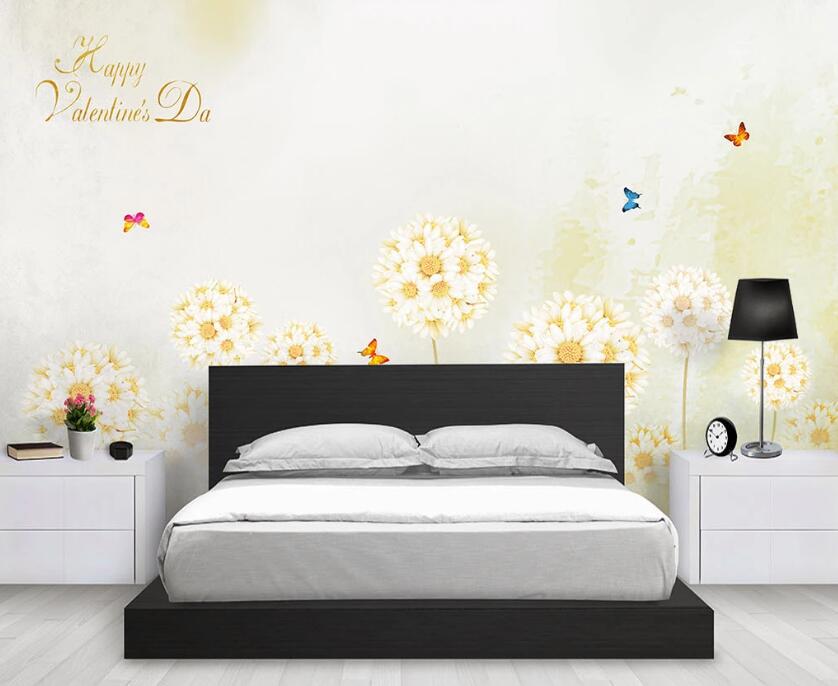 3D Yellow Dandel WC11 Wall Murals Wallpaper AJ Wallpaper 2 