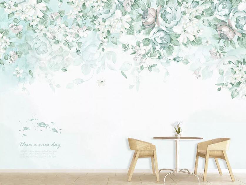 3D Green Leaf WC09 Wall Murals Wallpaper AJ Wallpaper 2 