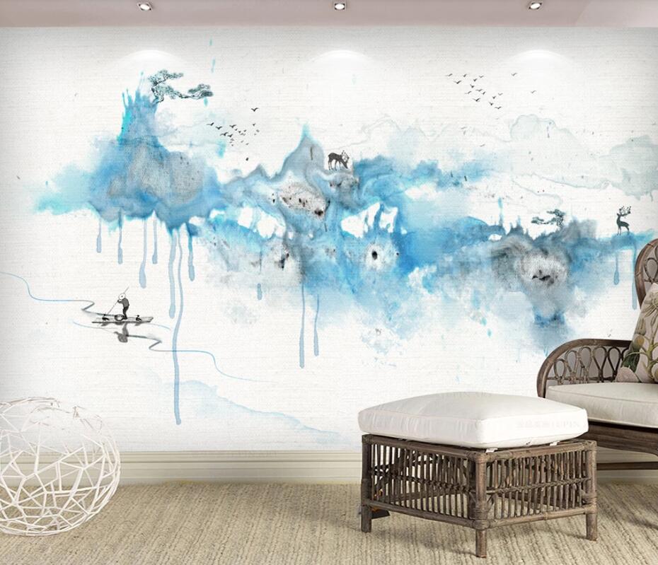 3D Misty Valley WC01 Wall Murals Wallpaper AJ Wallpaper 2 