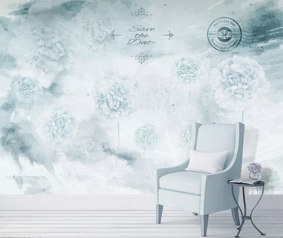3D White Flowers WC94 Wall Murals Wallpaper AJ Wallpaper 2 