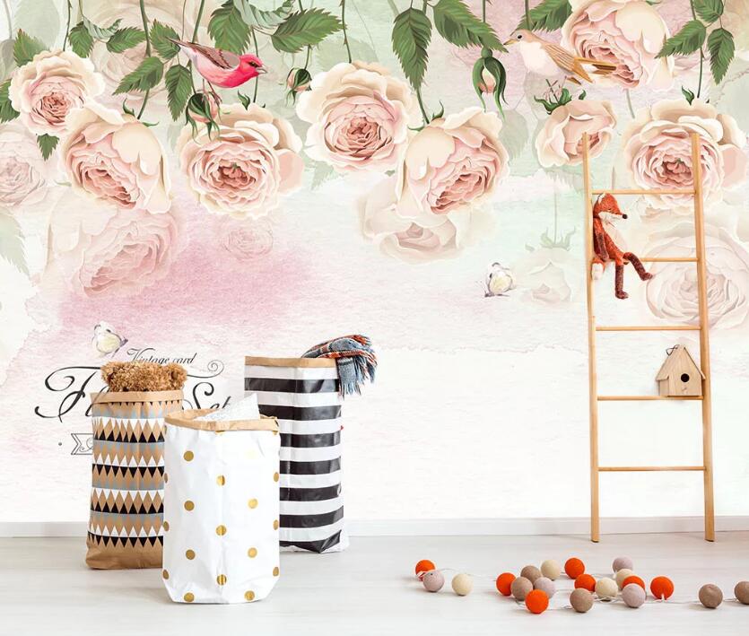 3D Colored Flowers WC81 Wall Murals Wallpaper AJ Wallpaper 2 