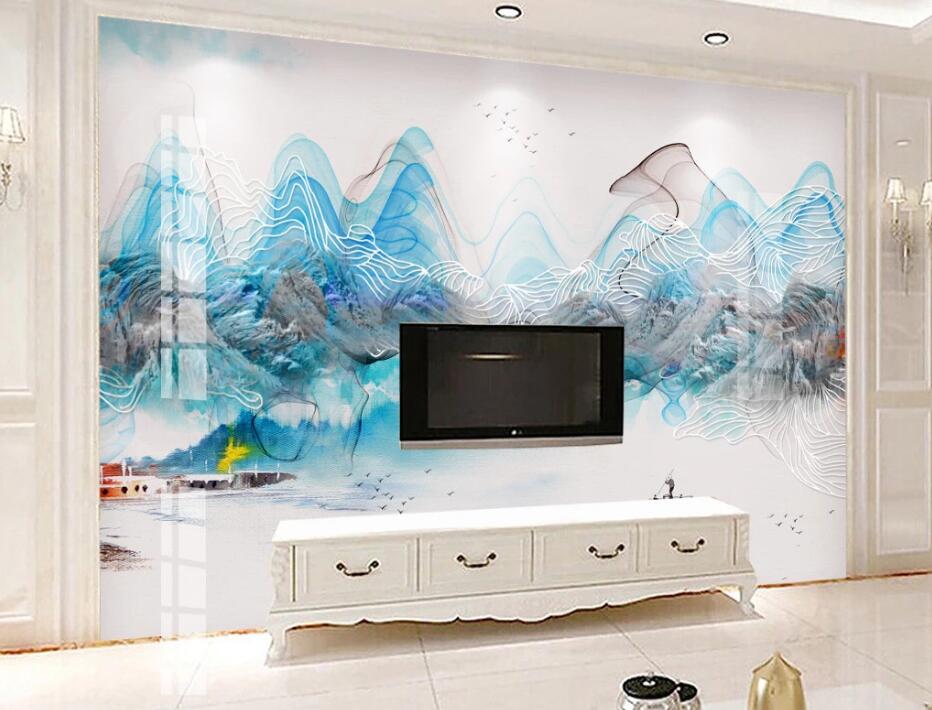 3D Abstract Boat WC1614 Wall Murals