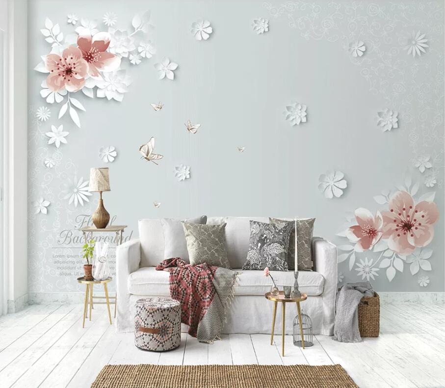 3D Fresh Flower WC23 Wall Murals Wallpaper AJ Wallpaper 2 