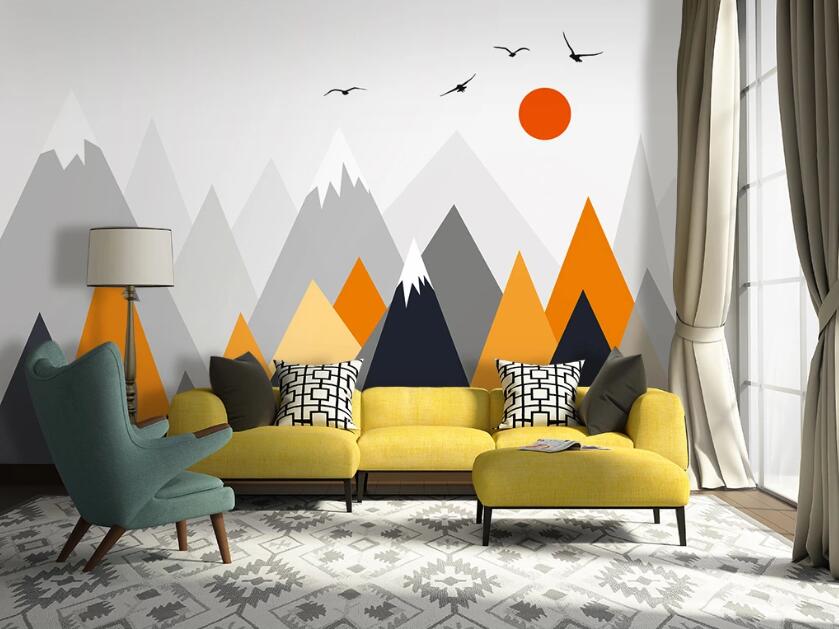 3D Color Mountain WC42 Wall Murals Wallpaper AJ Wallpaper 2 