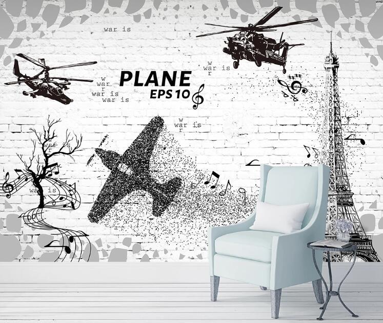 3D Aircraft WC34 Wall Murals Wallpaper AJ Wallpaper 2 