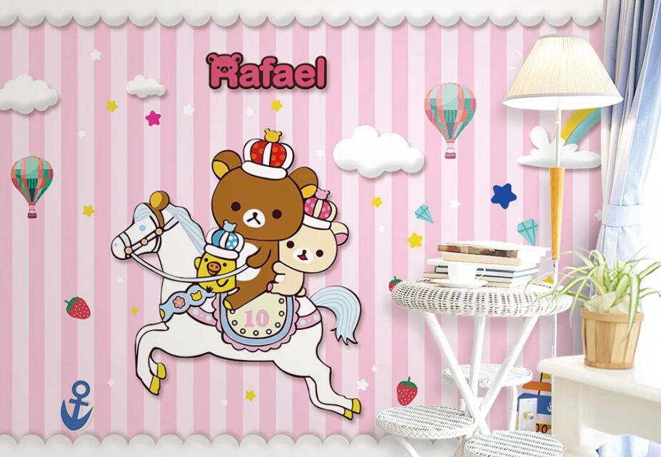 3D Rainbow Bear WC1509 Wall Murals