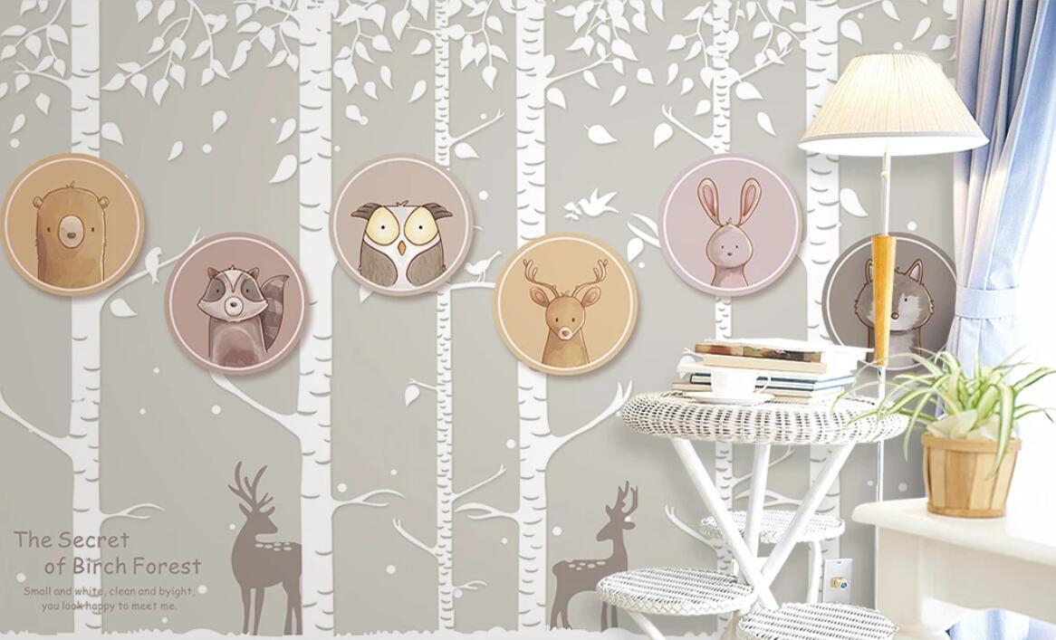 3D Animal Forest WC16 Wall Murals Wallpaper AJ Wallpaper 2 