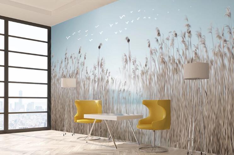 3D Reeds WC21 Wall Murals Wallpaper AJ Wallpaper 2 