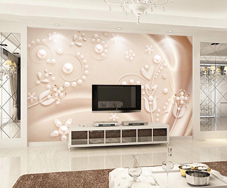 3D Pearl Flower WC20 Wall Murals Wallpaper AJ Wallpaper 2 