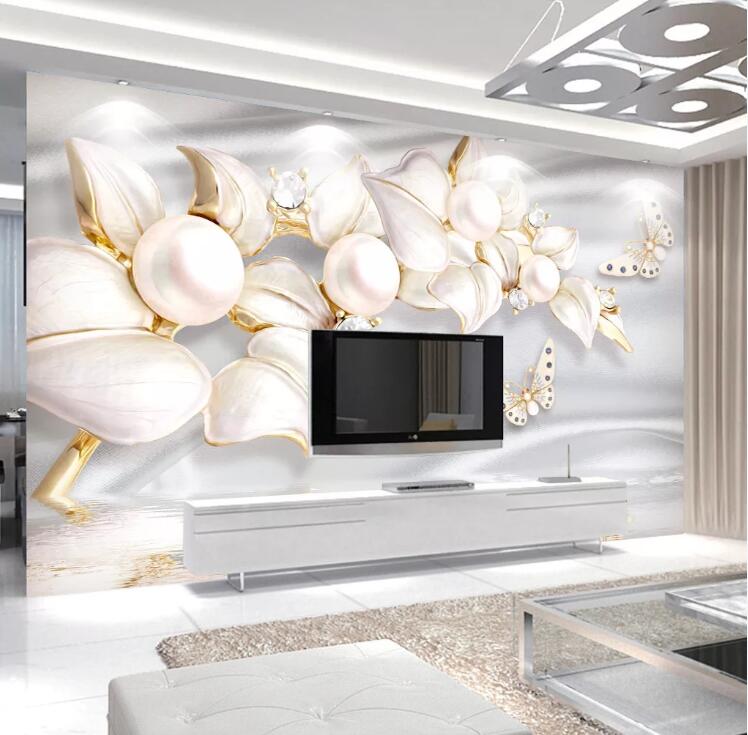 3D Diamond Flower WC16 Wall Murals Wallpaper AJ Wallpaper 2 