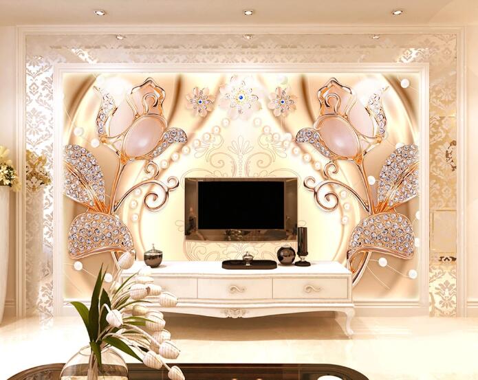 3D Diamond Leaves WC09 Wall Murals Wallpaper AJ Wallpaper 2 