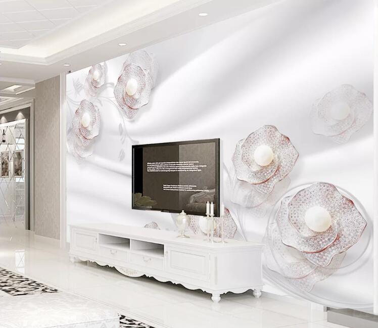 3D Diamond Flower WC95 Wall Murals Wallpaper AJ Wallpaper 2 