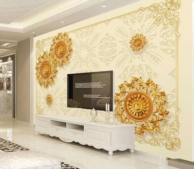 3D Golden Sun WC78 Wall Murals Wallpaper AJ Wallpaper 2 