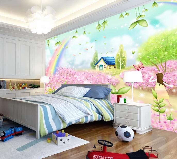 3D Flower Rainbow WC65 Wall Murals Wallpaper AJ Wallpaper 2 
