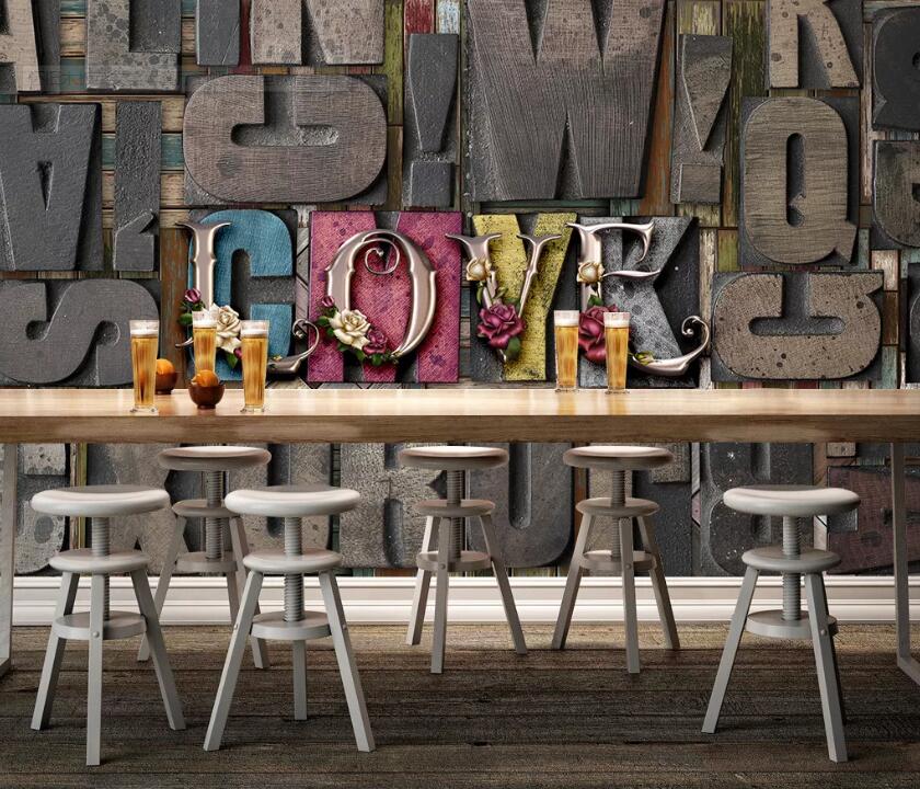 3D White Rose Love WC1324 Wall Murals