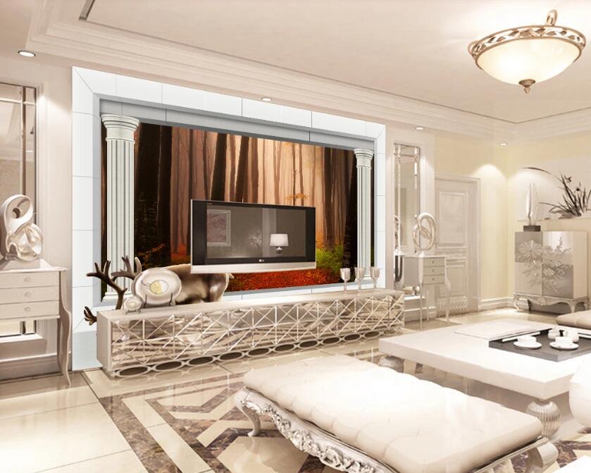 3D Forest Fawn WC35 Wall Murals Wallpaper AJ Wallpaper 2 