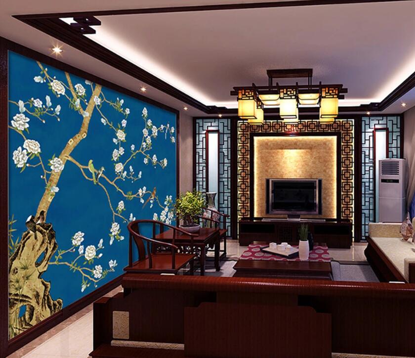 3D Flower Bird WC24 Wall Murals Wallpaper AJ Wallpaper 2 