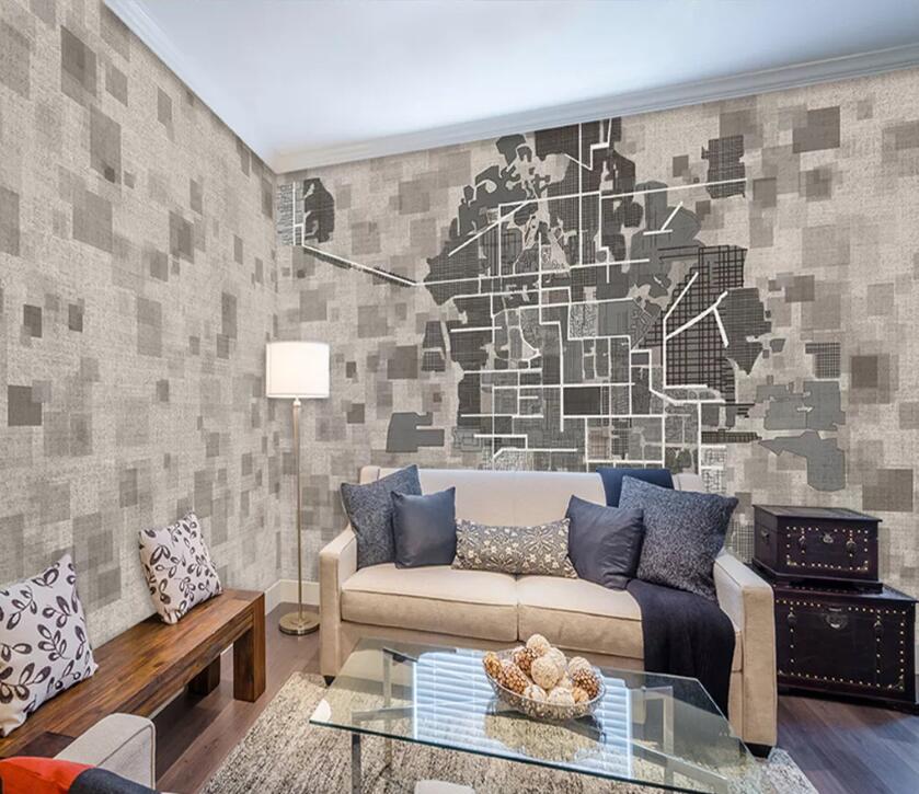 3D Gray Geometry WC22 Wall Murals Wallpaper AJ Wallpaper 2 