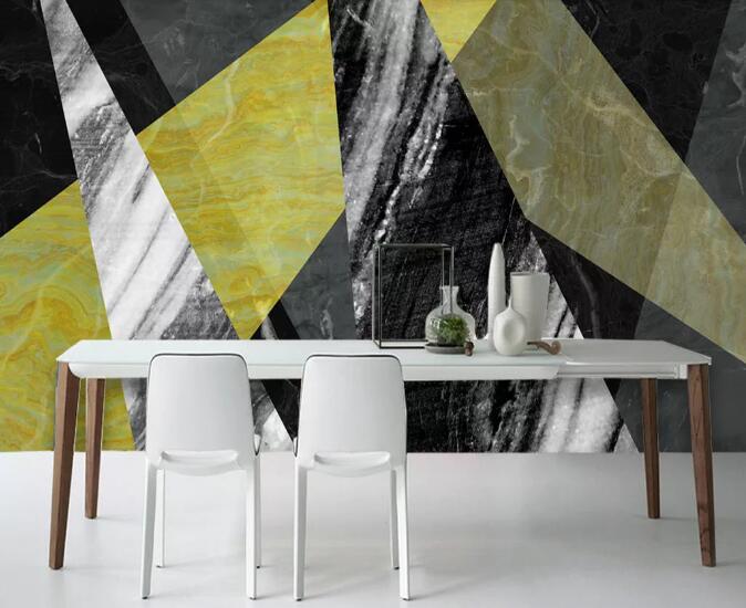 3D Black Triangle WC1065 Wall Murals