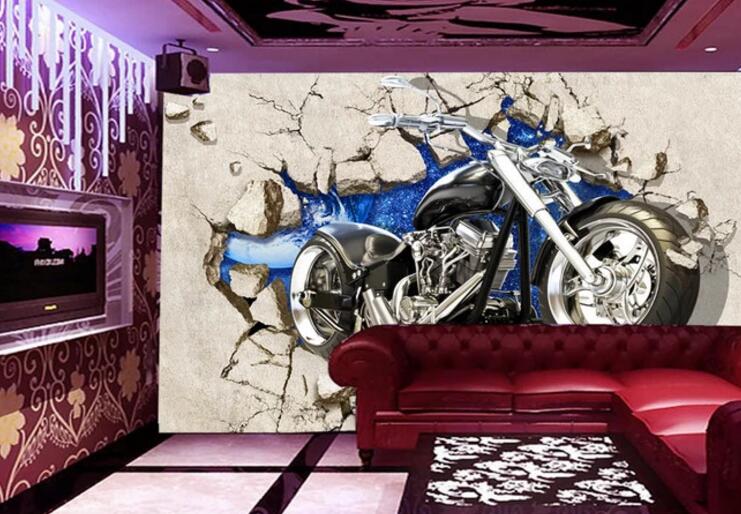 3D Luxury Motorcycle WC158 Wall Murals