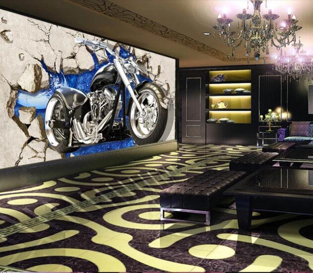 3D Luxury Motorcycle WC158 Wall Murals