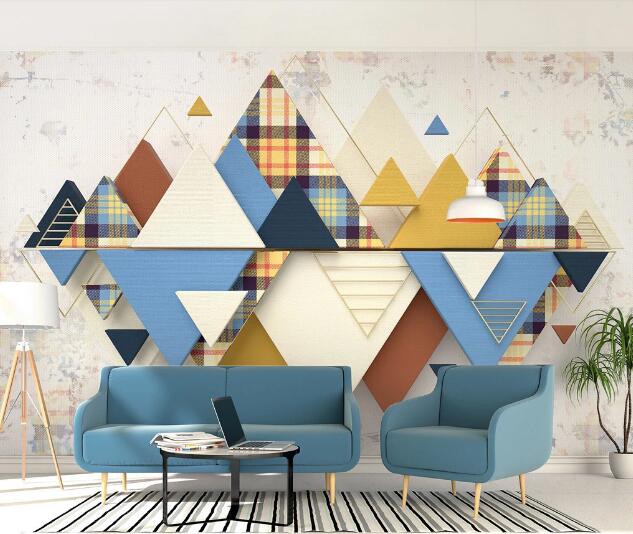 3D Triangle Stripe WC1634 Wall Murals
