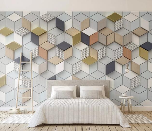 3D Small Square WC1650 Wall Murals