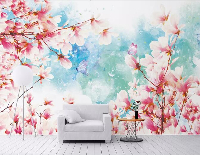 3D Sea Of Flowers WC733 Wall Murals
