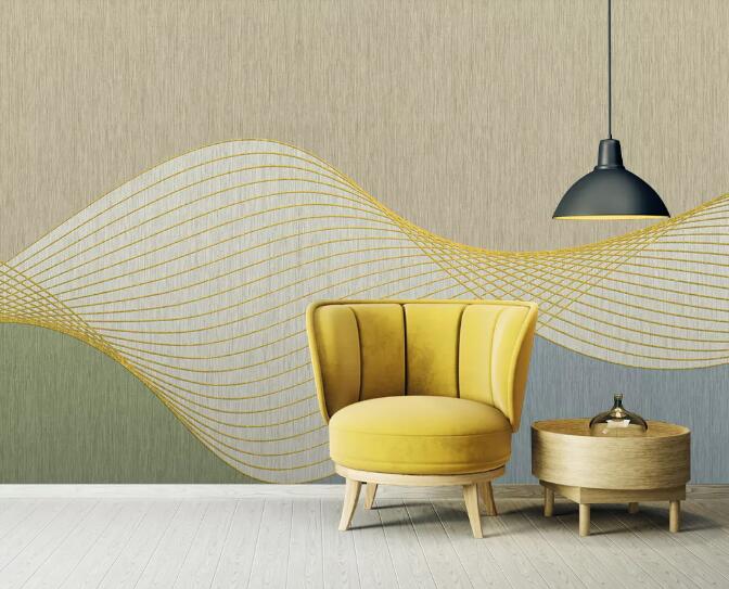 3D Curved Stripes WC2735 Wall Murals