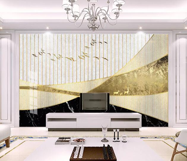 3D Golden Goose WC1124 Wall Murals