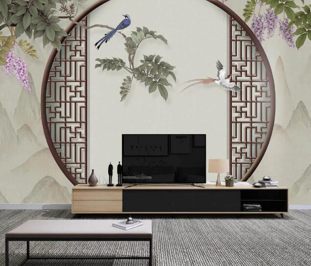 3D White Swallow WC2578 Wall Murals