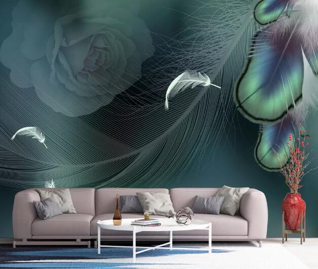 3D Peacock Feather WC1471 Wall Murals