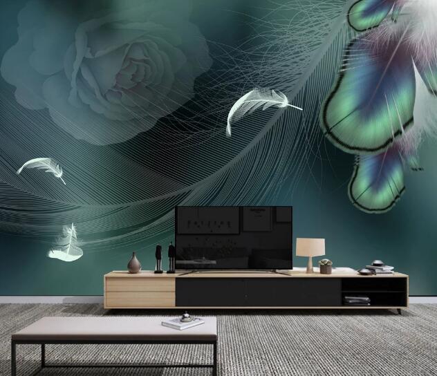 3D Peacock Feather WC1471 Wall Murals