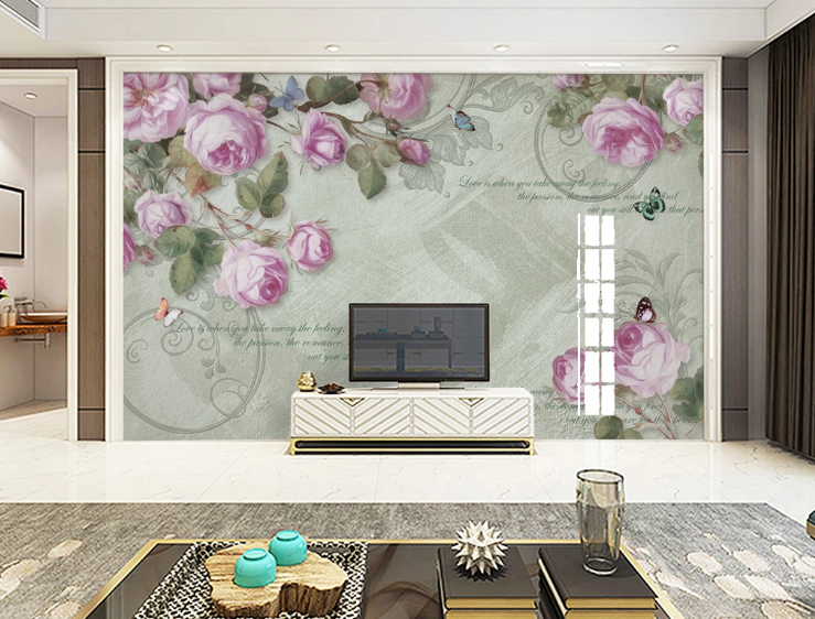 3D Rose Postcard WC622 Wall Murals