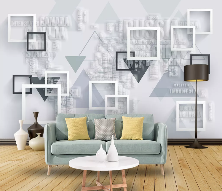 3D Inverted Triangle WC2563 Wall Murals