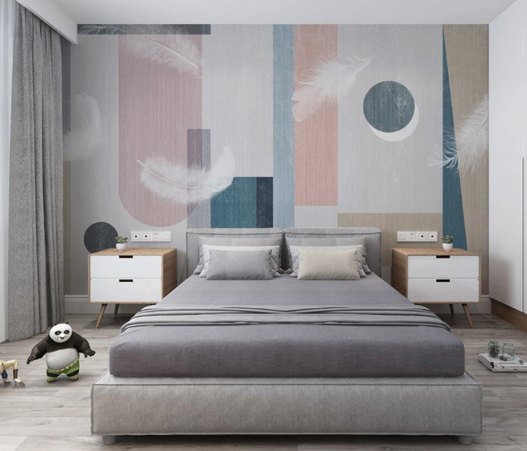 3D Falling Feathers WC2705 Wall Murals