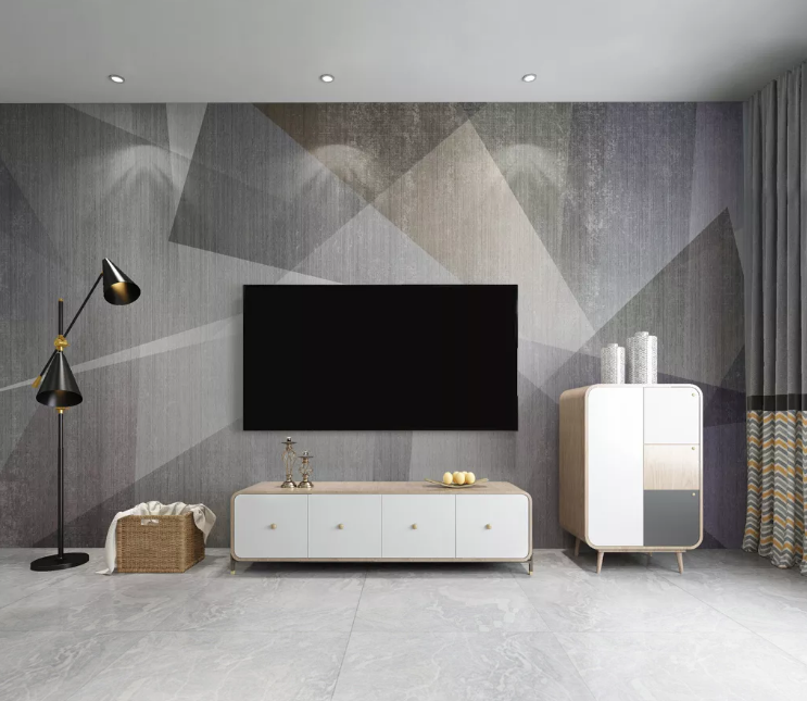 3D Purple Triangle WC2602 Wall Murals