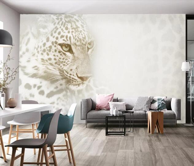 3D Misty Leopard WC1431 Wall Murals