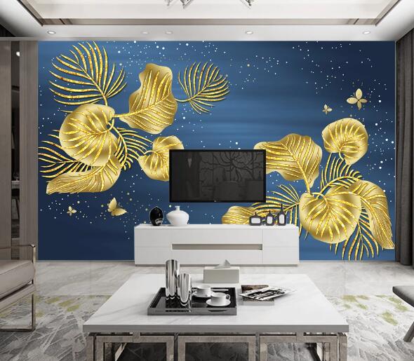3D Golden Butterfly WC2315 Wall Murals