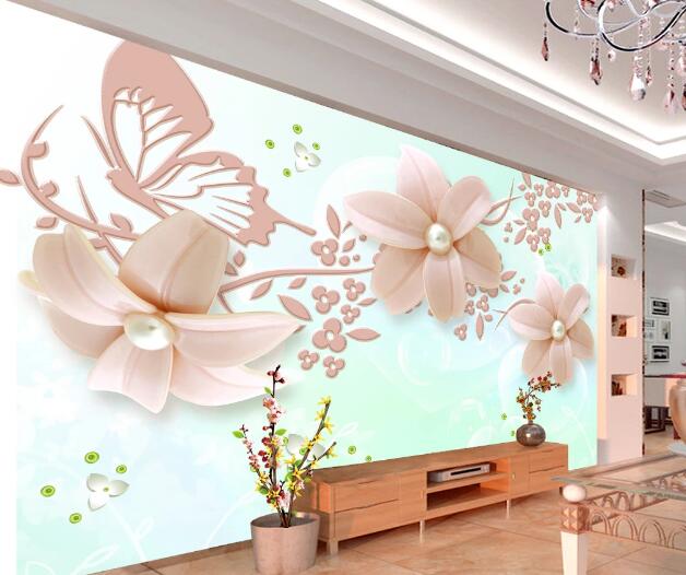 3D Pink Flower WC1589 Wall Murals