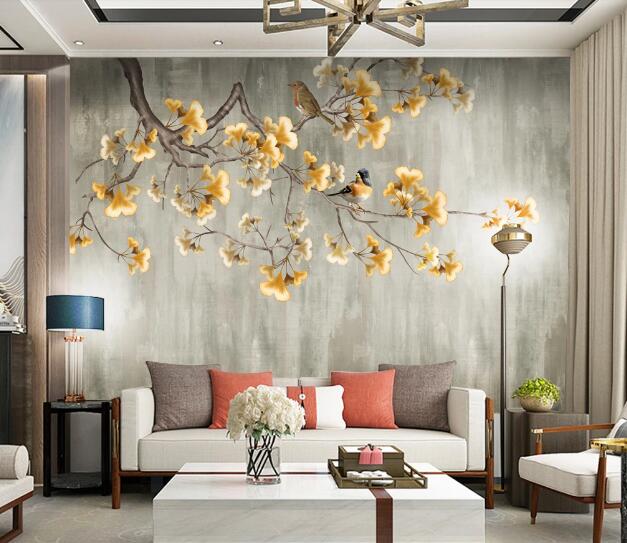 3D Orange Flower WC1491 Wall Murals